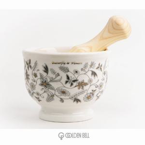 [골든벨]버터플라이 그레이 도자기 절구통