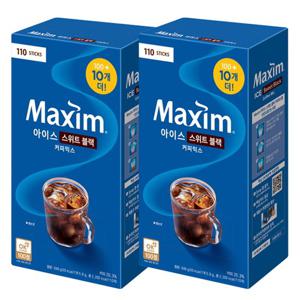 맥심 아이스 스위트 블랙 커피믹스 100T+10T X 2개