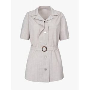 [아날도바시니](아날도바시니) 벨티드 반팔 블라우스 (AV05BL08M