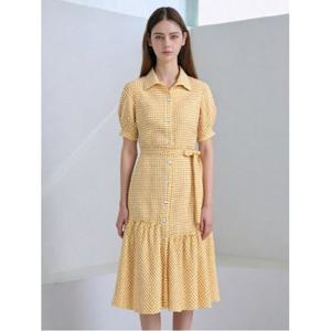 [아날도바시니](아날도바시니) 체크 셔츠형 원피스(AV05OP06M)