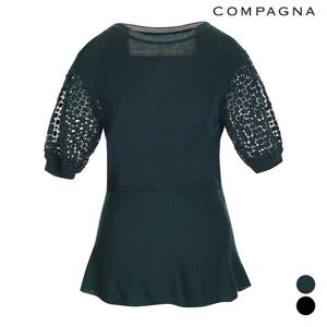 패턴 소매 시스루 반팔 니트_CAAU4-WSP040