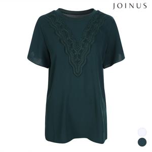 레이스 포인트 반팔 티셔츠_JABU6-WKS430