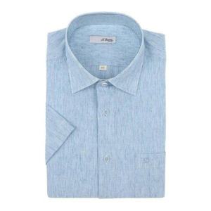 [에스티듀퐁(셔츠)]여름용 소재인 린넨믹스  소재일반핏반소매셔츠(SE4MM11HS108SBU)