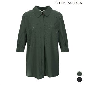 펀칭 카라넥 블라우스_CABF7-WRC900