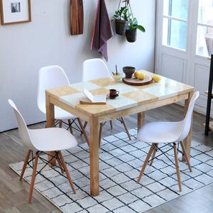 베스트리빙 캘빈 윌리 4인용 화강암 대리석 식탁 테이블 세트/의자 4개