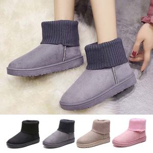 그레이색 털 미들 앵글부츠 따듯한 겨울신발