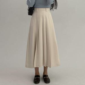 [에이와비] [150.160ver] 클리아플리츠롱스커트 -키작녀