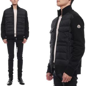 [몽클레어(패션잡화)]24FW 남성 로고 패치 믹스 패딩 점퍼 (8G00033 89AHS 999 24F)