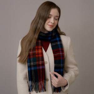 엘르 웨일스 울 롱 체크 머플러 SE44MW306