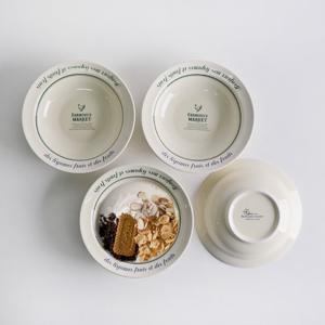 파밍스 마켓 레터링 샐러드볼 17.5cm 4p세트 시리얼 요거트볼