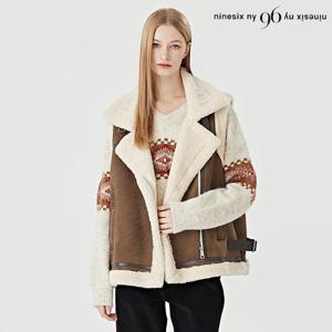 [나인식스뉴욕(영캐릭터)]양털 무스탕 스트랩 베스트 (NO4VW017L0)