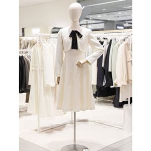 SOUP 숲 리본 배색 타이 플레어 원피스 (SB2OPM3)