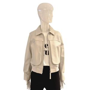 [에이비에프지]양가죽 카라넥 집업 재킷 ADY5FFL12G