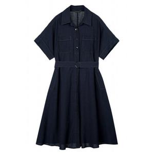 [아날도바시니](아날도바시니) 린넨 셔츠 카라 원피스(AW07OP21M