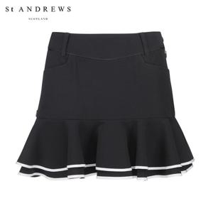 [세인트앤드류스] 여성 배색 프릴 큐롯 스커트