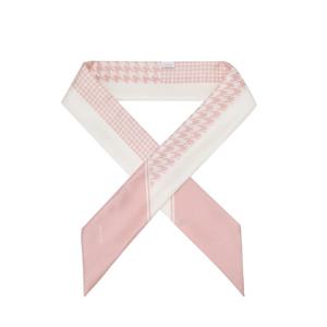 [질스튜어트] 핑크 체크배색 실크 스카프 JASC5E520P1