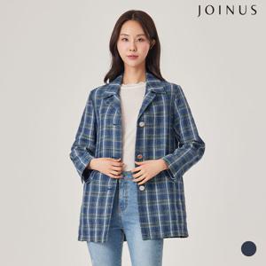 린넨 격자 체크 셔츠형 자켓_JACU4-WJK140