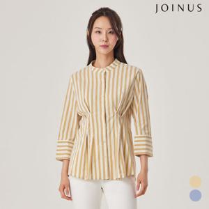 핀턱 린넨 스판 줄무늬 7부 셔츠_JACU4-WRC120