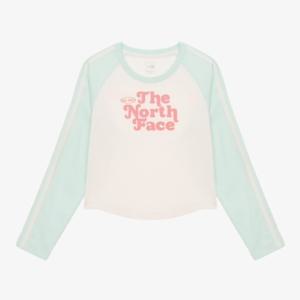 노스페이스 키즈 NT7TR03T 크림 걸즈 앤 그루브 긴팔 라운드 티 크롭