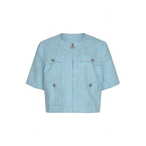 [예쎄](예쎄) 트위드 단추 장식 집업 반팔 자켓(YW06JK45C)
