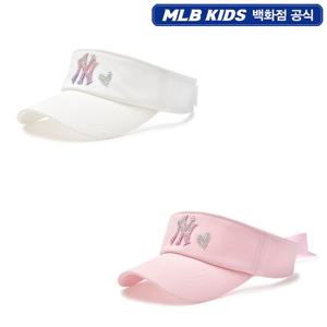 [MLB KIDS] 베이직 여아 스톤 리본 썬캡 (7FSC44053)