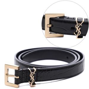 [생로랑] 25SS 여성 크로커다일 엠보싱 슬림 벨트 (554465 AACUZ 2053 25S)