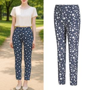 콜핑 여성 여름 크레오라 플라워패턴 슬림핏 등산 바지 KSC980QP4W