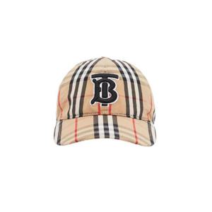 버버리 모노그램 모티프 빈티지 체크 코튼 베이스볼 캡 아카이브 베이지 8038504