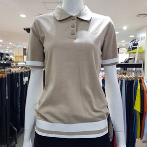 [루이까스텔]여성아이비리그투톤배색여름반팔니트/7LDSW401M-1_B