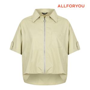 [올포유] 여성 레이어드 카라 집업 반팔 블라우스 ALBLN6126-816