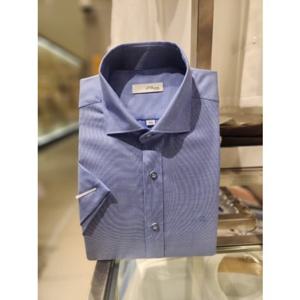 듀퐁셔츠 슬림핏 반팔 SE5MM21HS309SBU 신규 와이드 블루