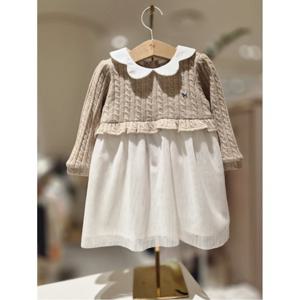 블루독베이비 10 25FW가을신상 (BE) 스페셜 니트 원피스 (45A1340004)