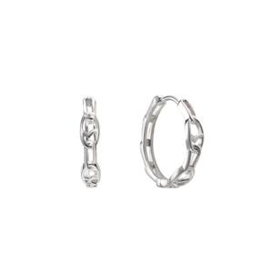 [티르리르]모던튤리 오벌라인 실버화이트 귀걸이 TEGSVW0064M