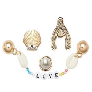 크록스 지비츠 세이브존05 메탈 골드 5개 세트 10008631