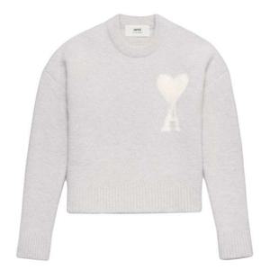 (명품) 아미 UKS025 빅 하트 로고 클라우드 니트
