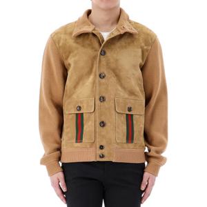 (명품) 구찌 웹 스웨이드 자켓 764343 XKDO4