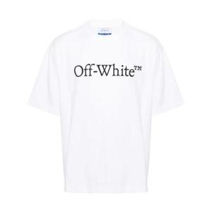 오프화이트 반팔 티셔츠 OMAA120C99JER008 0110 WHITE BLACK