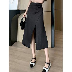 [예쎄][예쎄] 사선 랩스타일 언발셔링 롱스커트 (S5SSK005A)