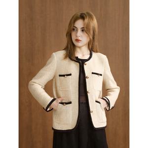 [예쎄][예쎄] 배색라인 아웃포켓 트위드 자켓 (S4FJK023A)