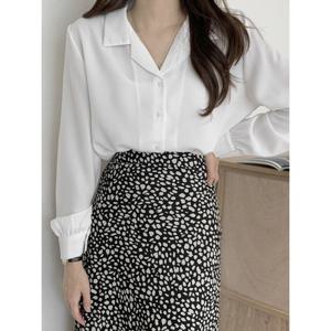 [예쎄][예쎄] 카라넥 솔리드 루즈핏 블라우스 (S5FBL009A)