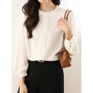 [예쎄][예쎄] 플리츠소매 포인트 블라우스 (S5FBL007A)