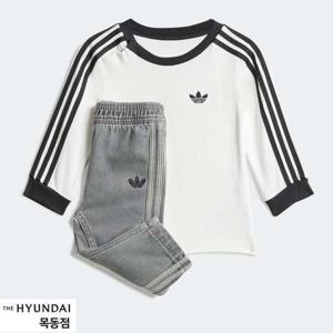 아디다스키즈 JW5312 삼선티셔츠 데님 세트 베이비 외출복 (85-100) 청바지룩 HMDK