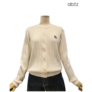 [에이비에프지]꽈베기 라운드넥 긴팔 니트 가디건 APZ4HY31K