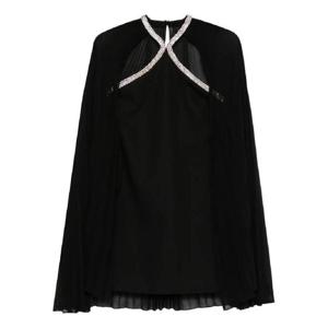 산드로 플리츠 케이프 장식 미니 드레스 SFPRO04344