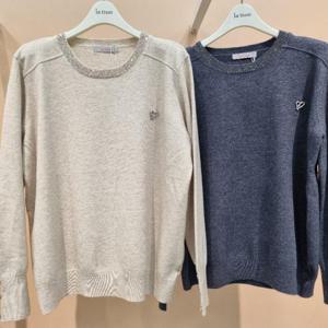 라티움 HC34 부드럽고 착용감좋은 목선비즈 깔끔한 무지 니트스웨터 T2533sw08