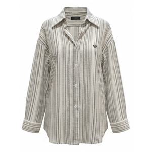 [레코브](레코브) 스트라이프 자수 셔츠(LC31CXNB525X)