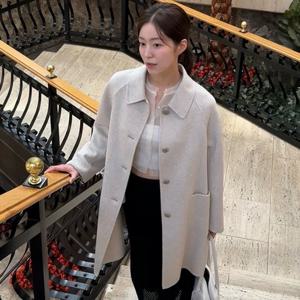 [올리브데올리브]자수 핸드메이드 하프 코트 OW5XH051