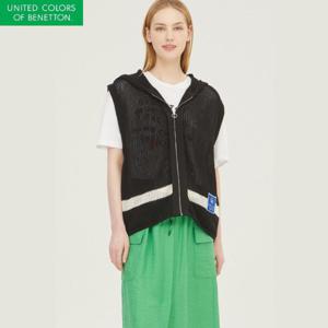 [베네통]TUKATA 메쉬 후드 니트 베스트_BAKVA2431