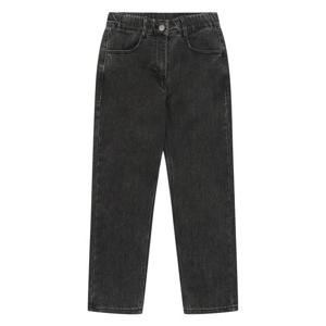 [에꼴리에]여아 기모 오픈 밴딩 데님 스트레이트 팬츠 21D1257_BK