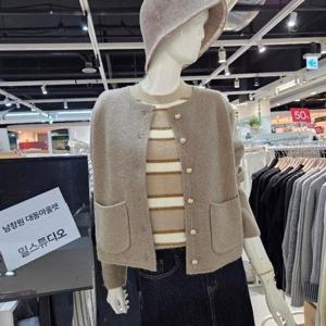 밀스튜디오 DP02 금장단추 쟈켓느낌 가디건 LRACDS109